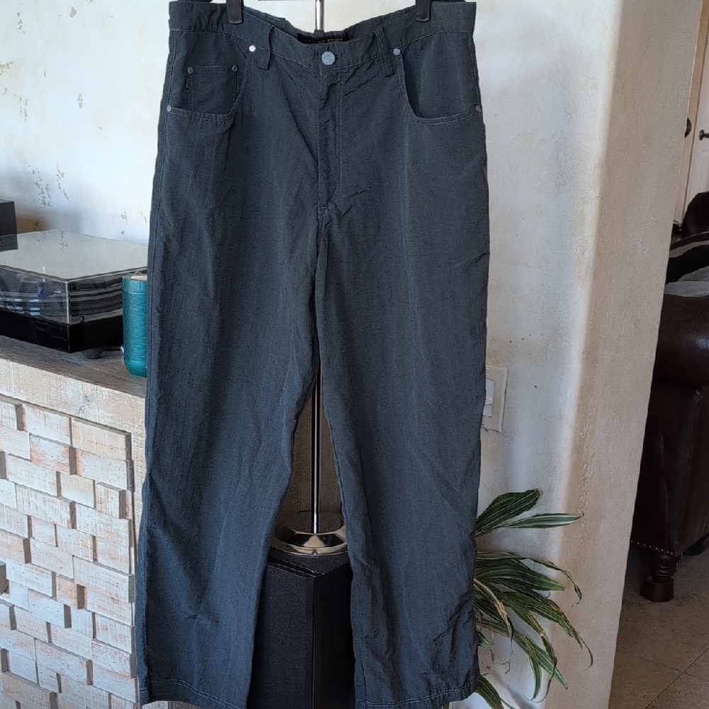 Men's Vintage Y2K BC Ethic Charcoal Nylon Pants